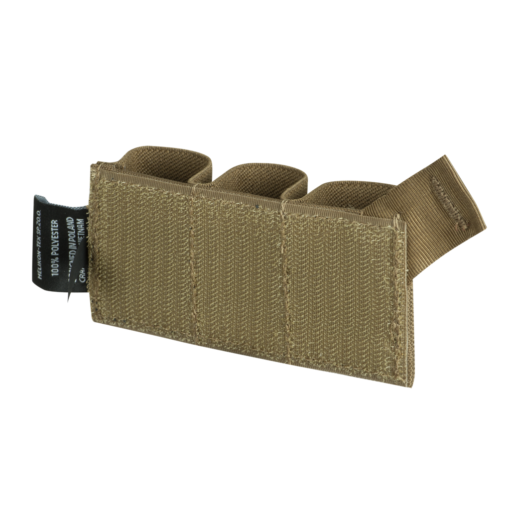 Trigubas elastinis dėklas pistoleto dėtuvėms